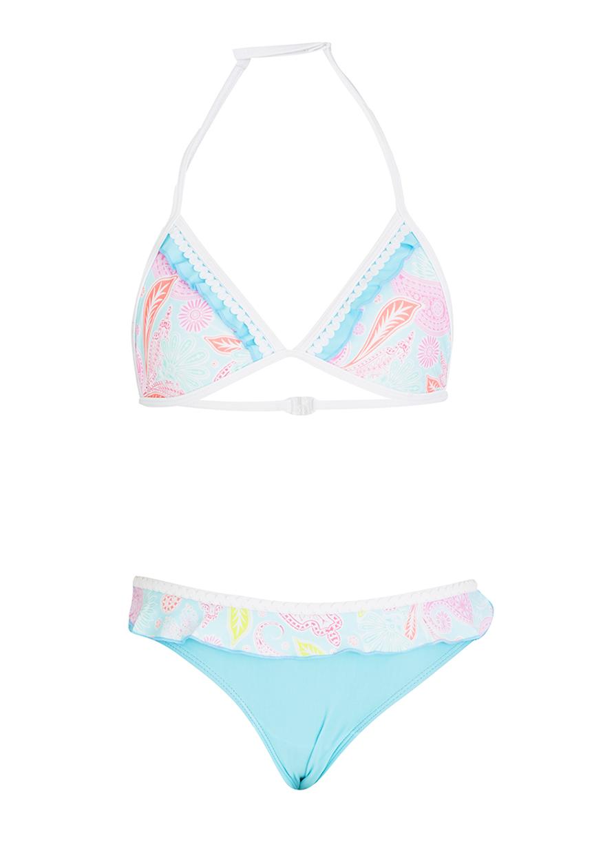 Pop Candy - Paisley Printed Bikini Pale Blue
