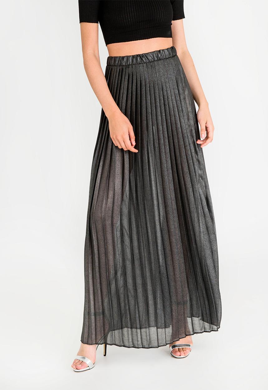 STYLE REPUBLIC - Pleated Maxi Skirt Black