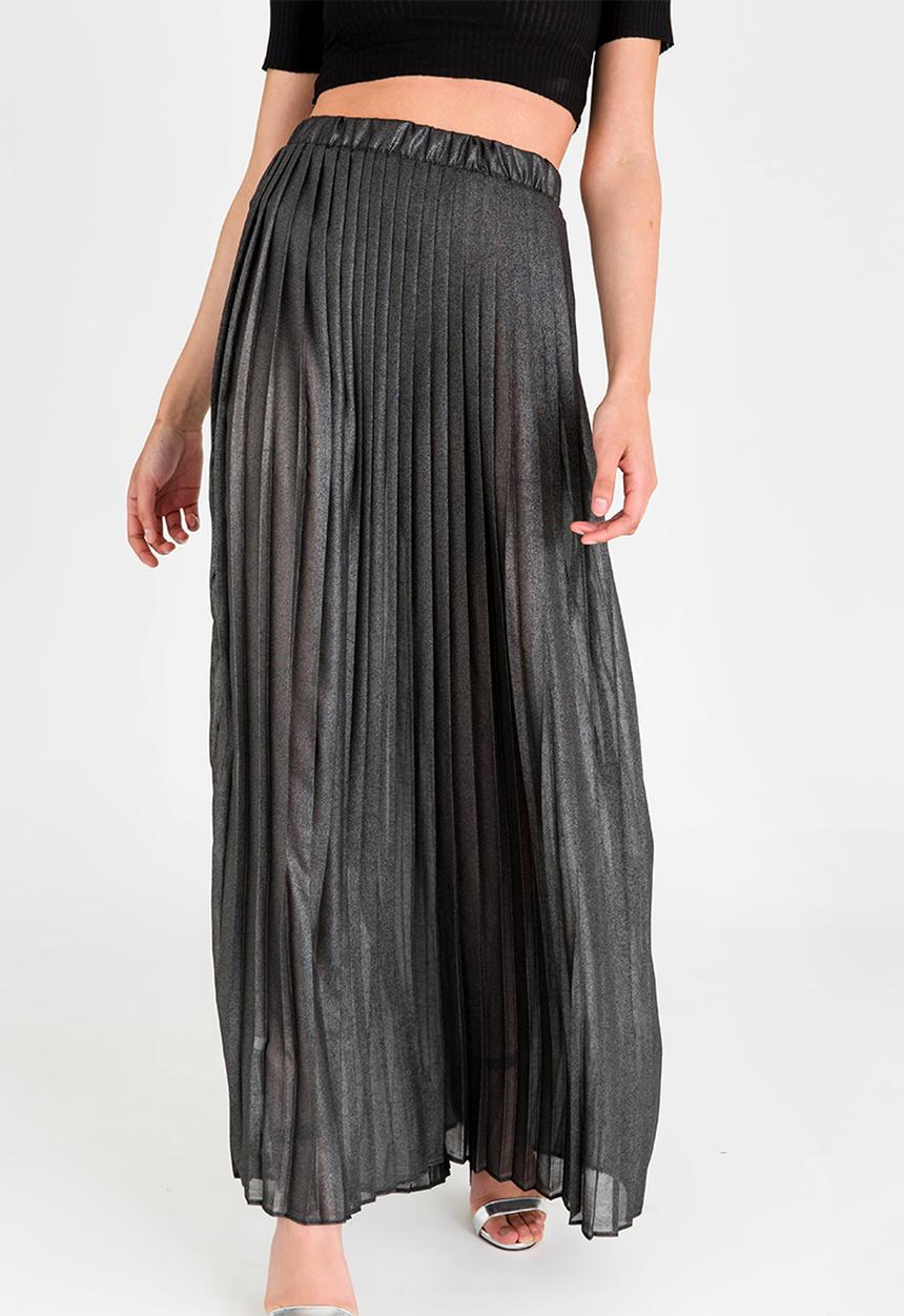 STYLE REPUBLIC - Pleated Maxi Skirt Black
