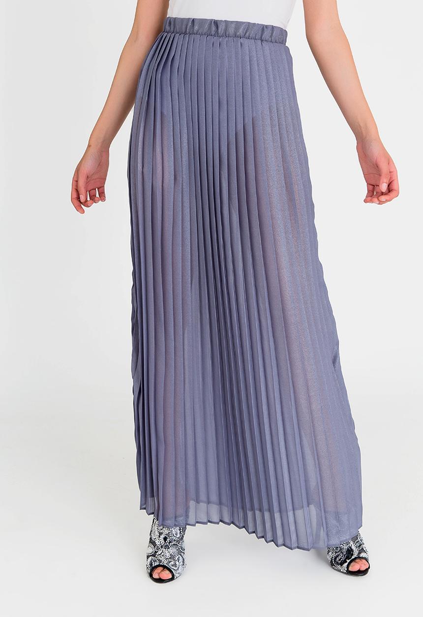 STYLE REPUBLIC - Pleated Maxi Skirt Grey