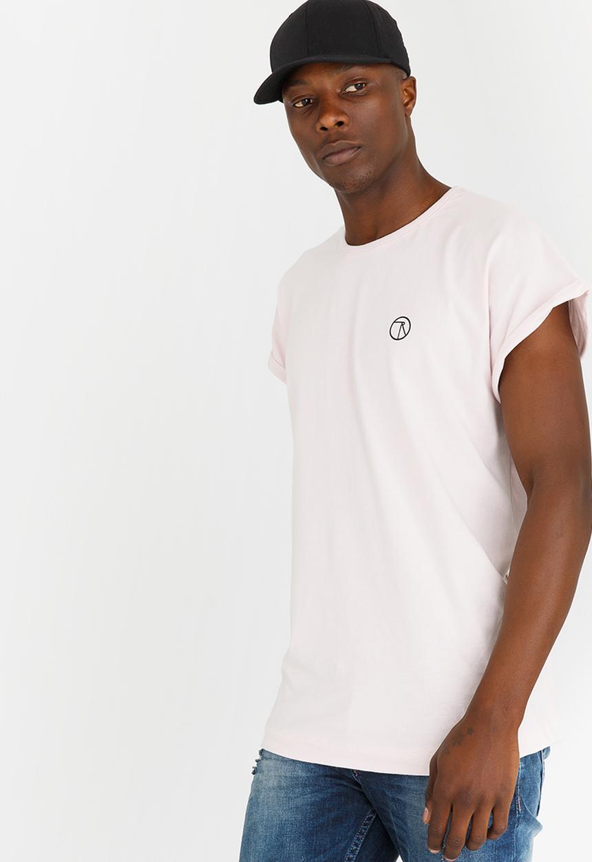 Resist - Oversized Longline T Shirt Pale Pink