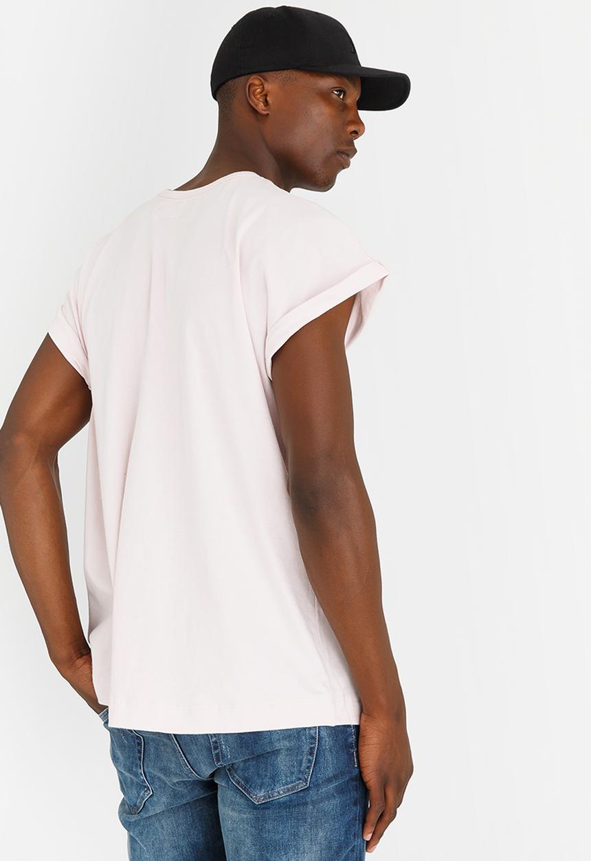 Resist - Oversized Longline T Shirt Pale Pink