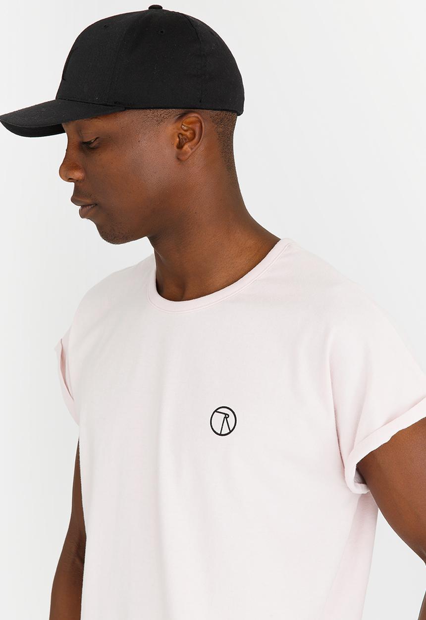 Resist - Oversized Longline T Shirt Pale Pink