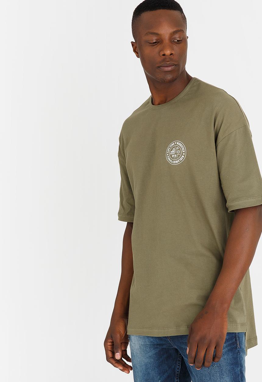 Resist - Oversized T Shirt Khaki Green