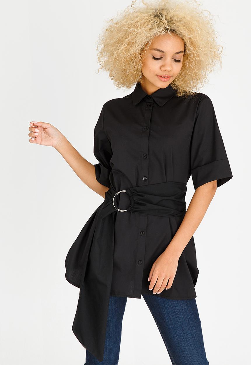 STYLE REPUBLIC - Ring Detail Shirt Black