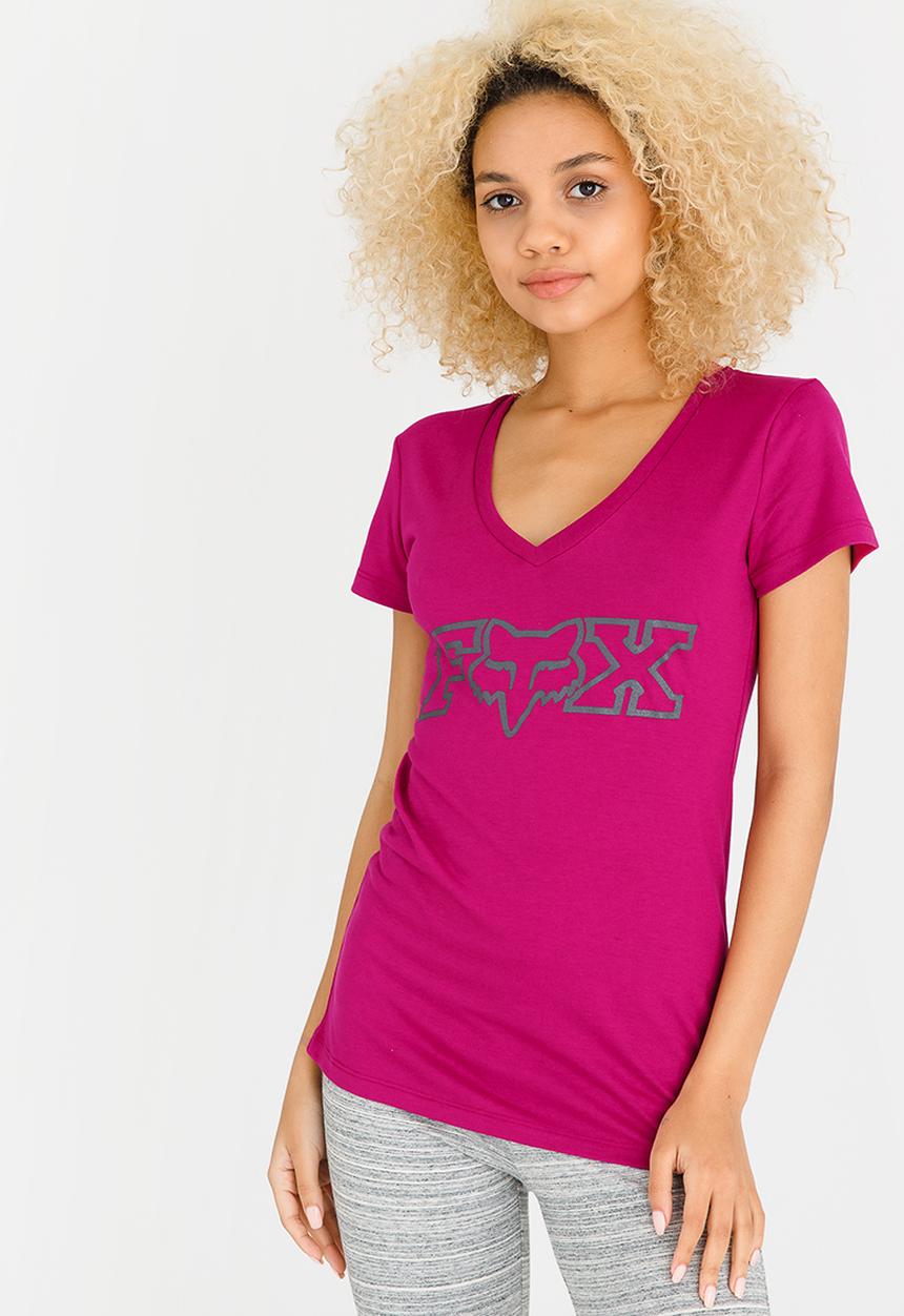Fox - Cortex V-neck Tee Burgundy