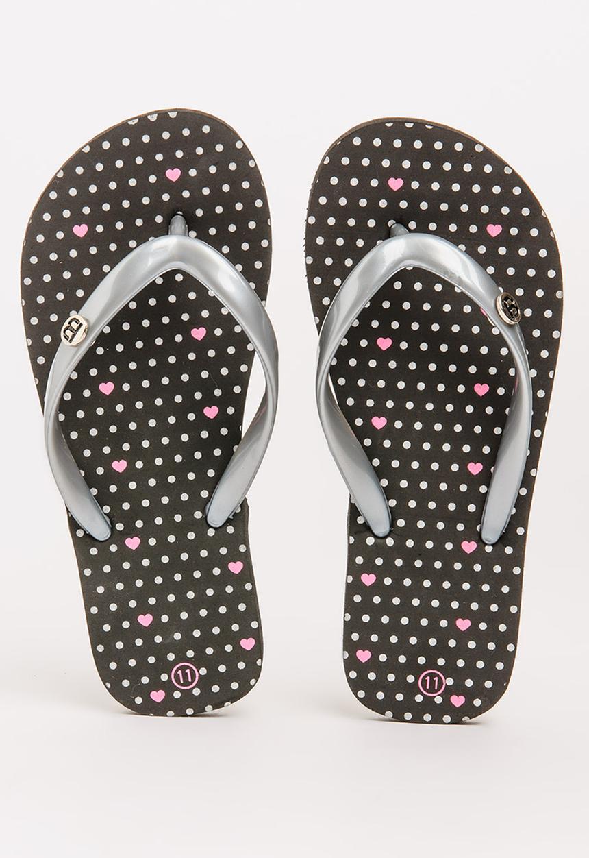 World Tribe - Valentine Flip Flops Black