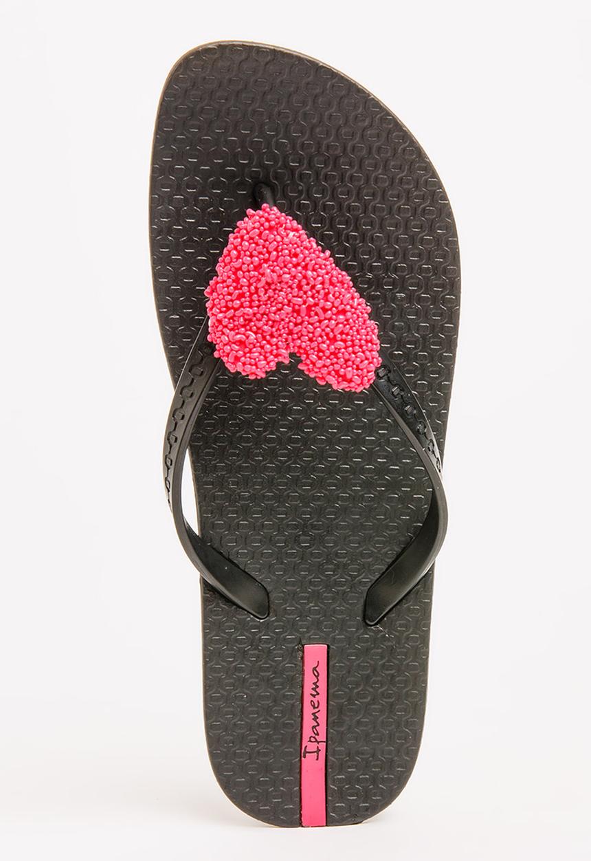 Ipanema - Heart  Flops Black