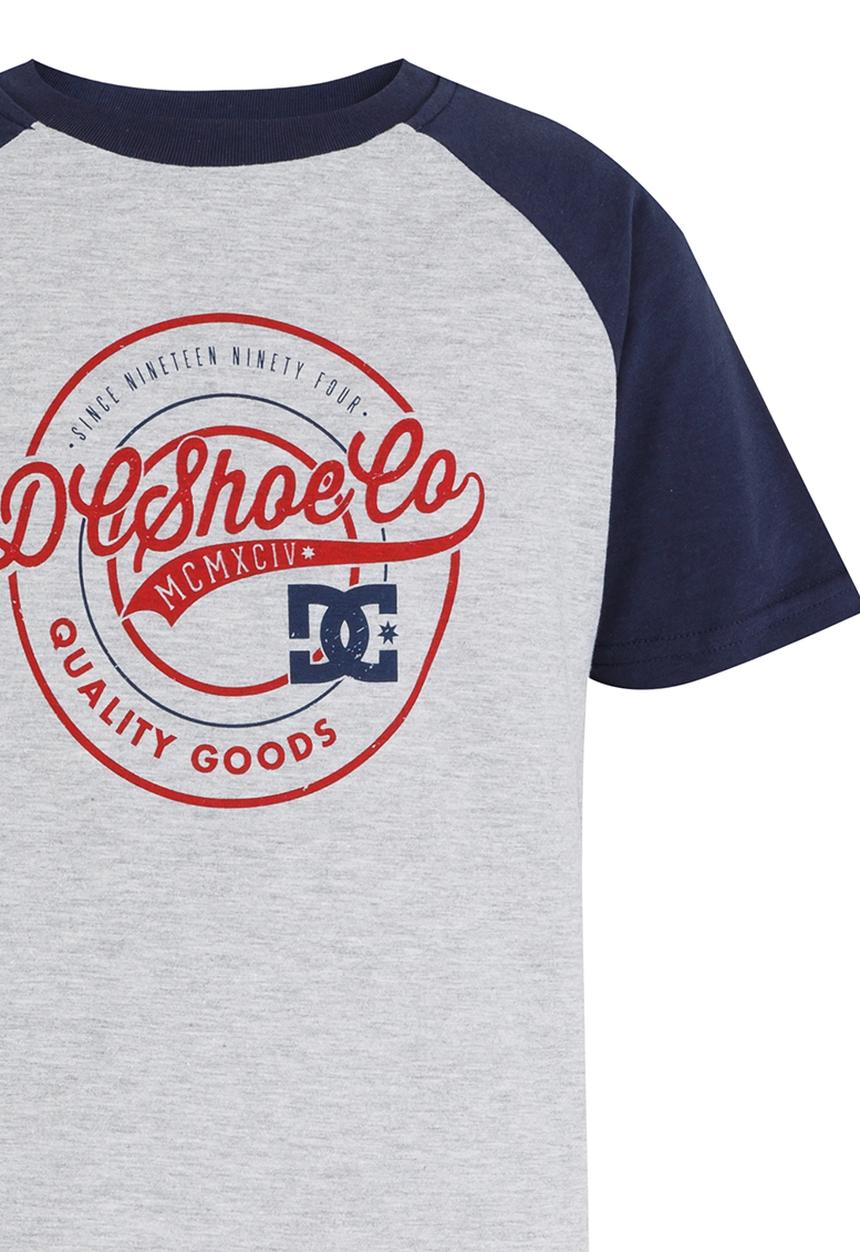 DC - Ball Game Raglan  Short Sleeve Boys Tee Grey