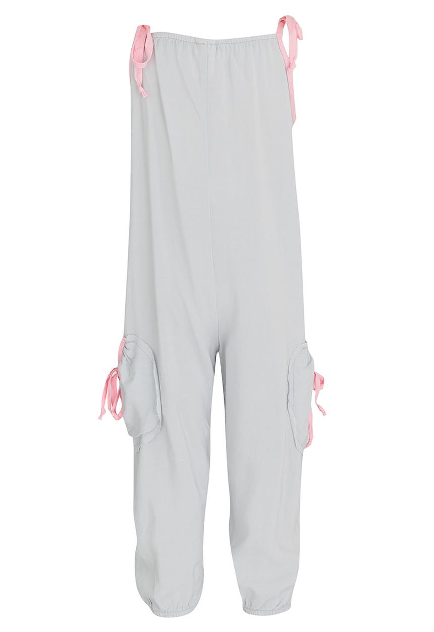 Eco Punk - Jumpsuit with Pineapple Print Grey