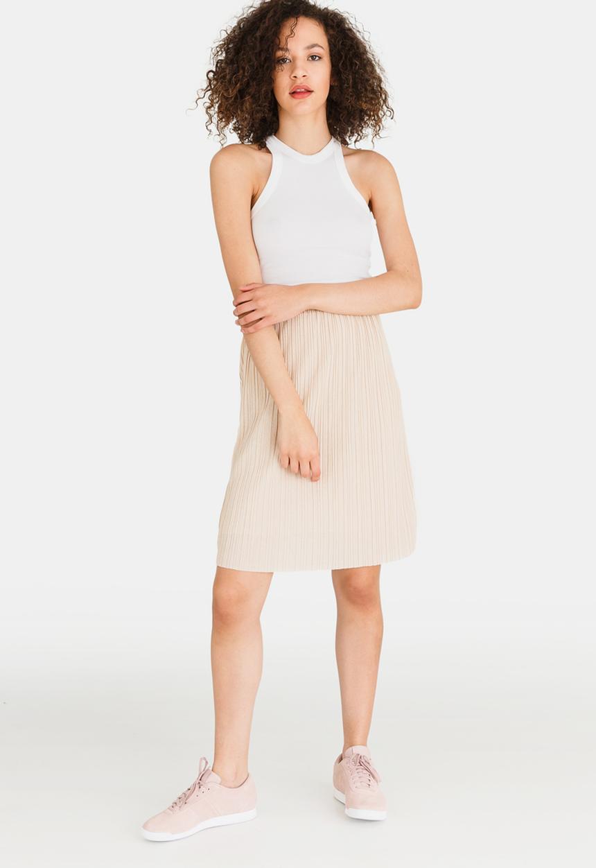Vero Moda - Mira Pleated Skirt Beige