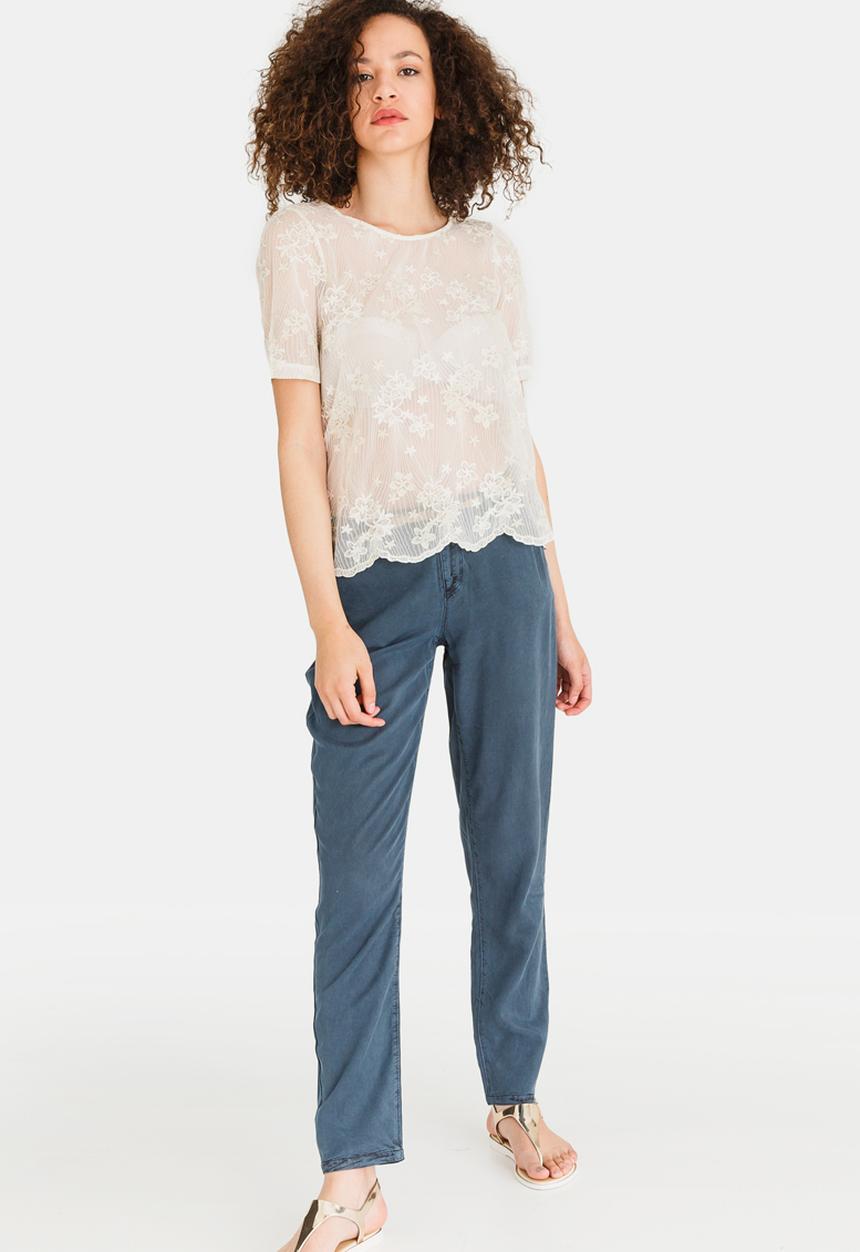 Vero Moda - Mira Lace Detail Top White