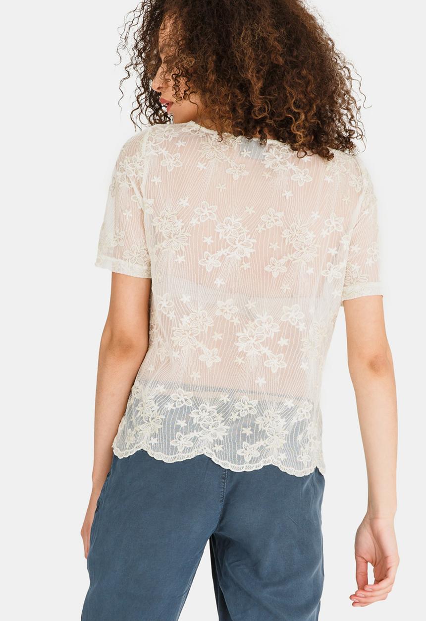 Vero Moda - Mira Lace Detail Top White
