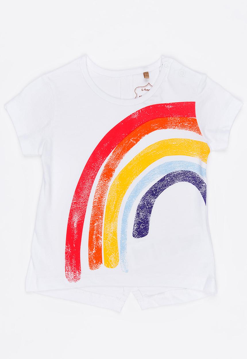Soobe - Short Sleeve Printed  Tee White