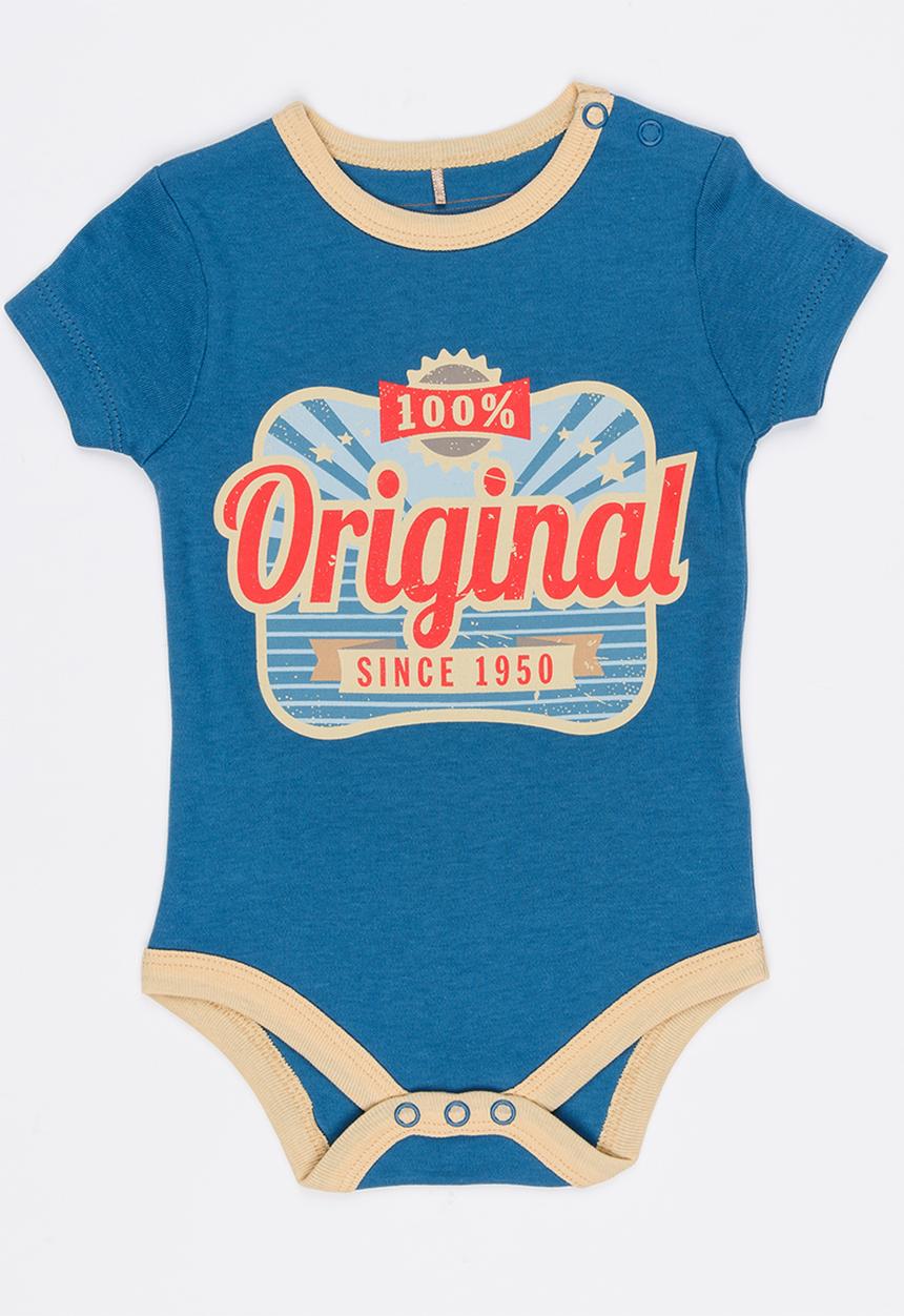 Soobe - Short Sleeve Printed  Bodysuit Blue