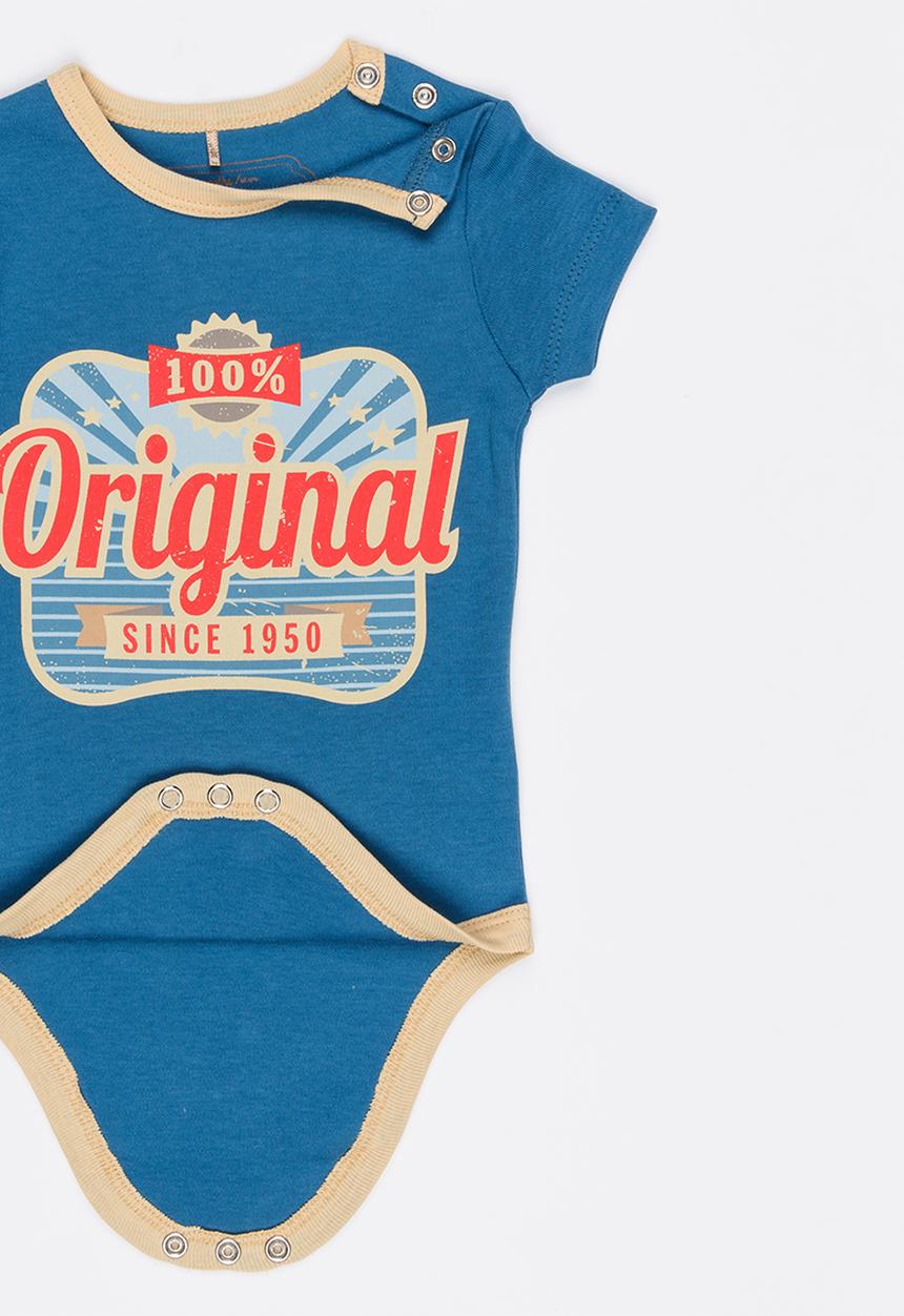 Soobe - Short Sleeve Printed  Bodysuit Blue