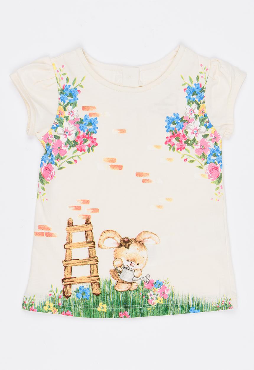 Soobe - Short Sleeve Printed  Tee White