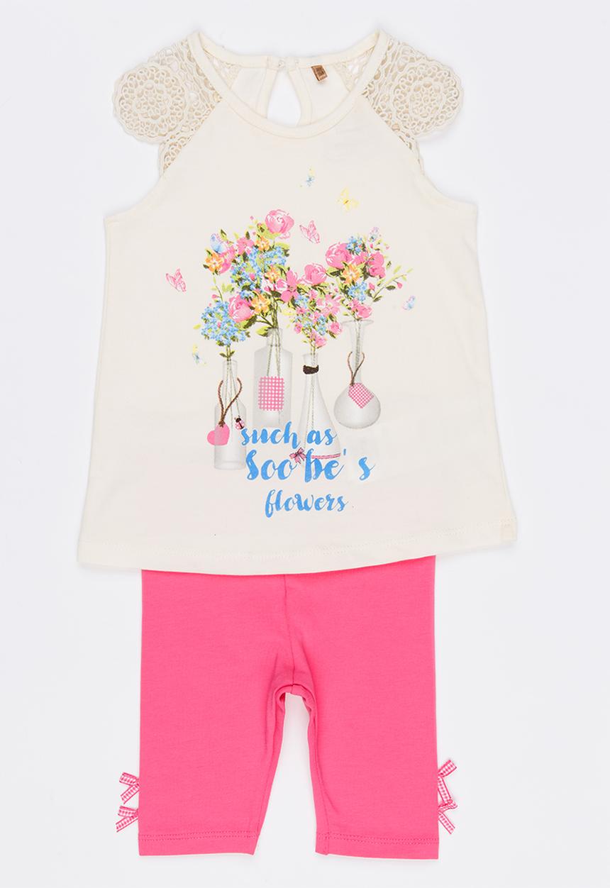 Soobe - Knitted Top And Pant Set Stone