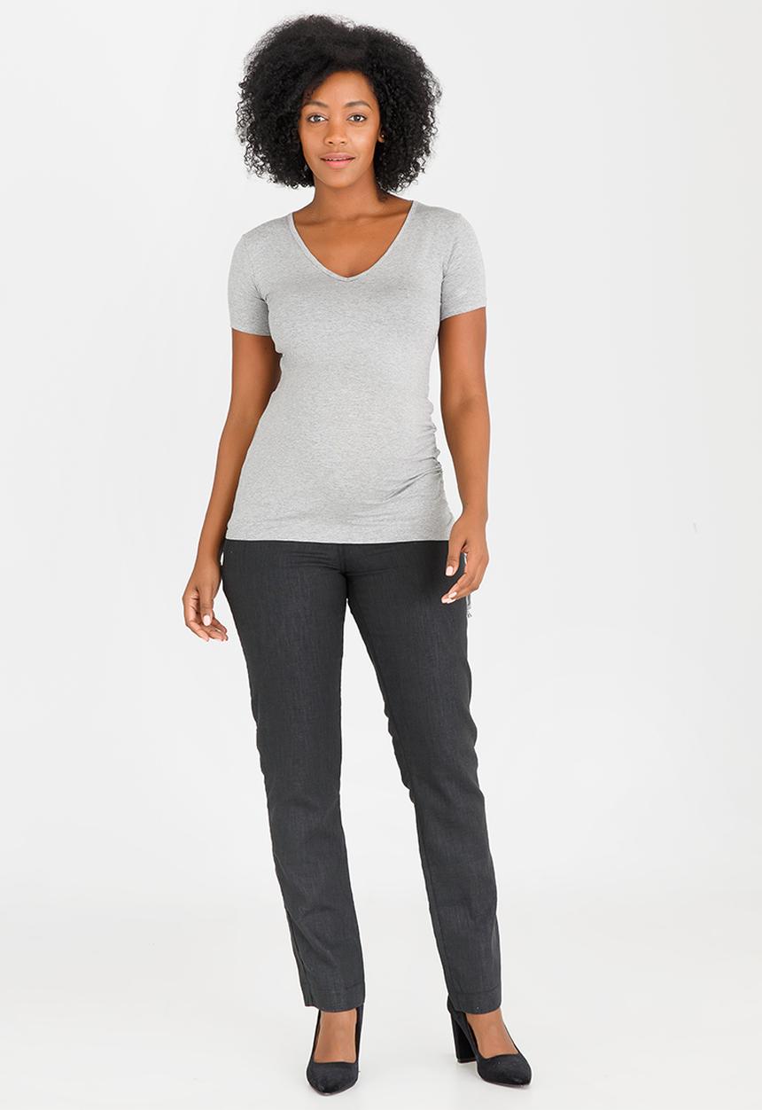 edit Maternity - Drawstring Top Grey