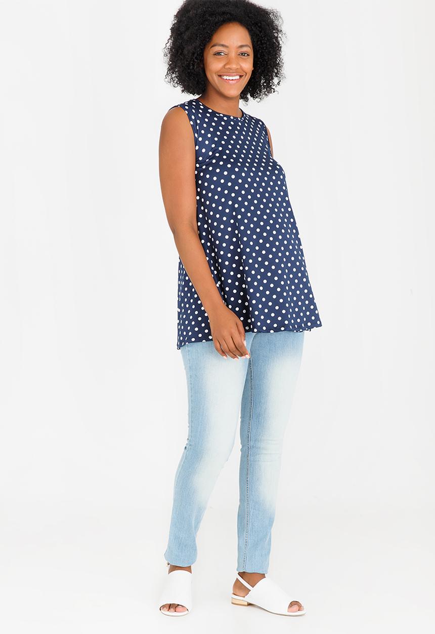 edit Maternity - Swing Vest Navy