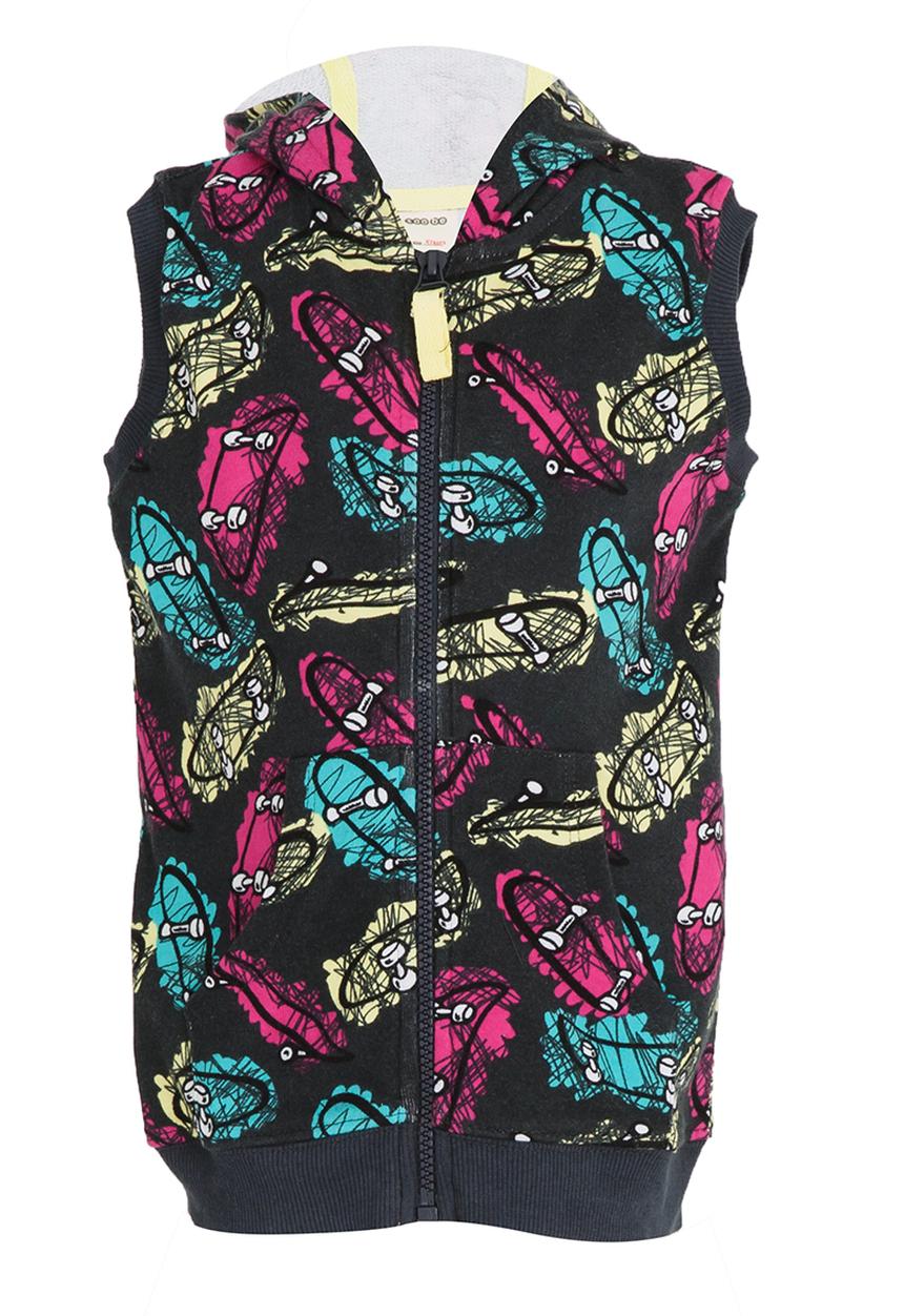 Soobe - Printed Sleeveless Hoody Multi-colour