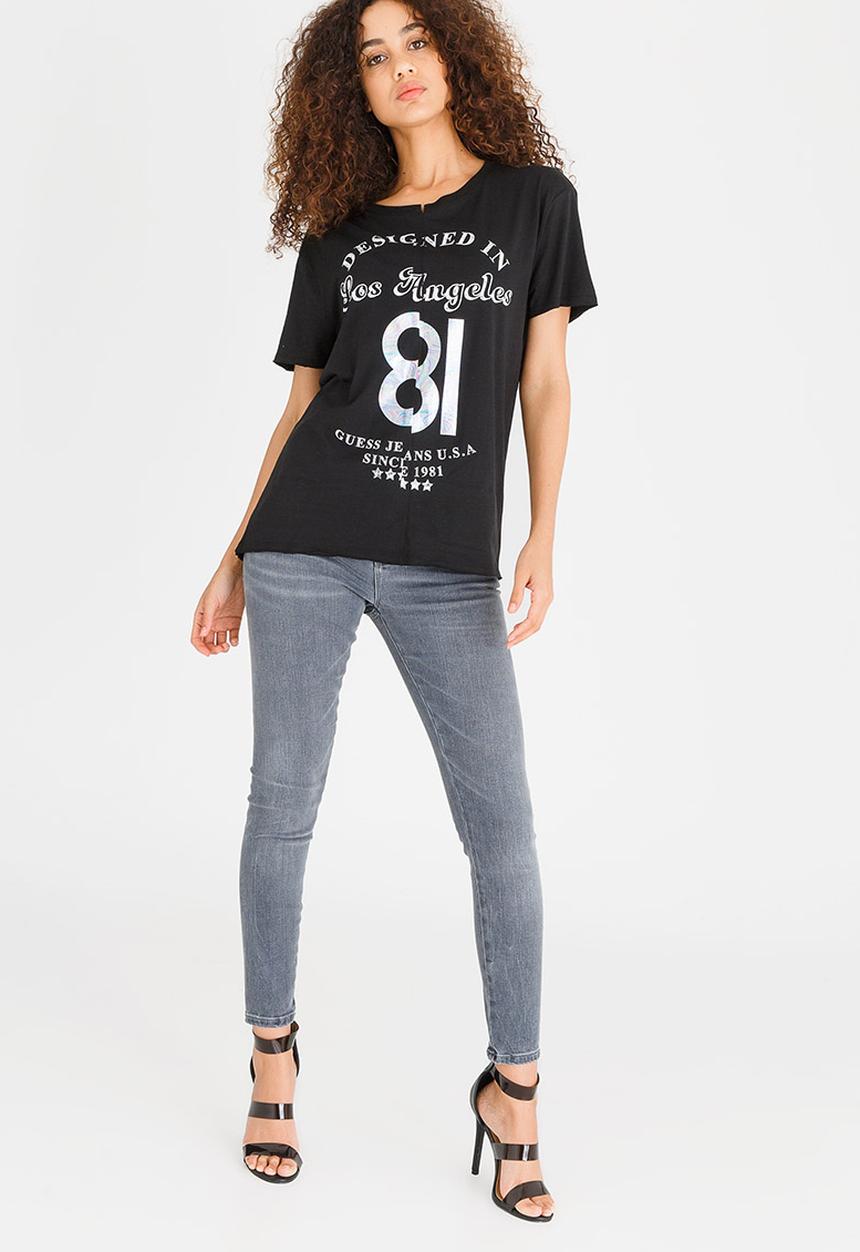 GUESS - Guess Split Seam 81 Tee Black