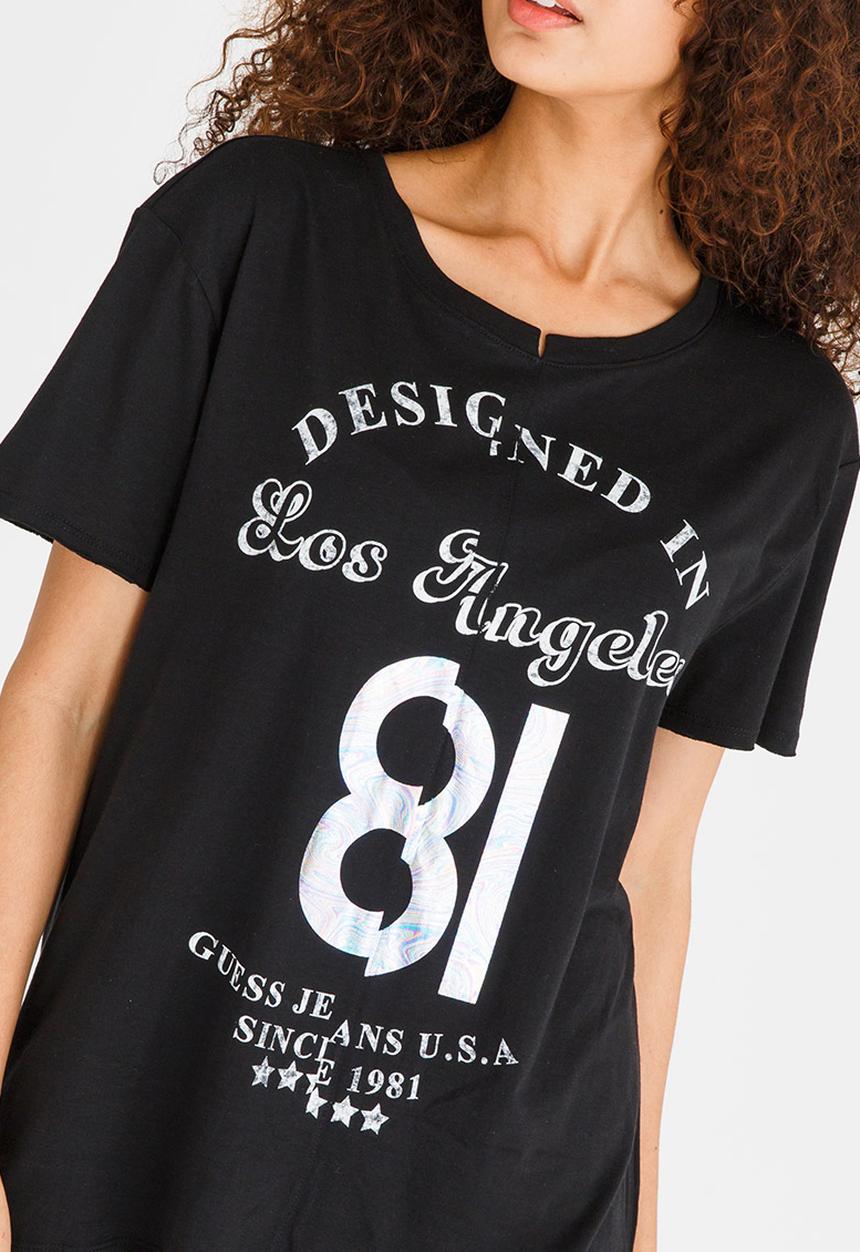 GUESS - Guess Split Seam 81 Tee Black