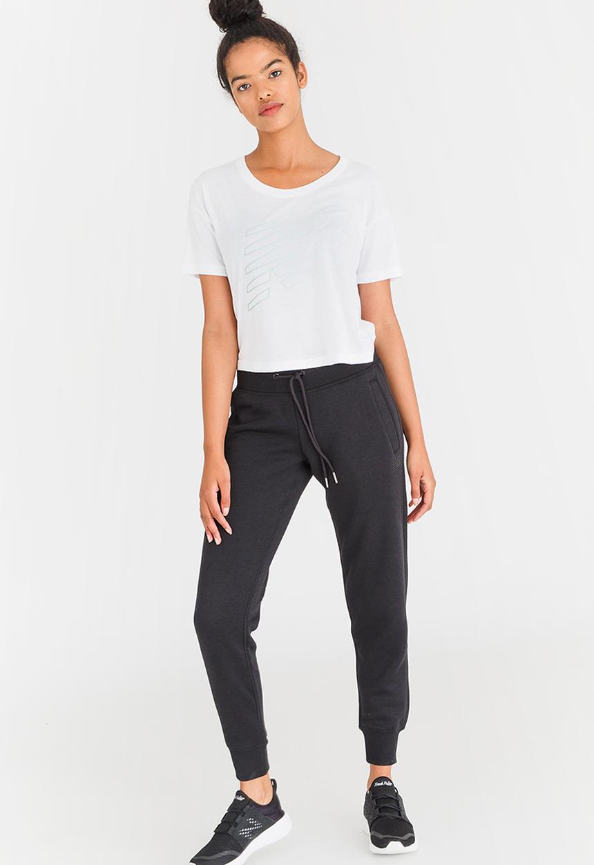 New Balance  - NB Athletics Cropped Tee White