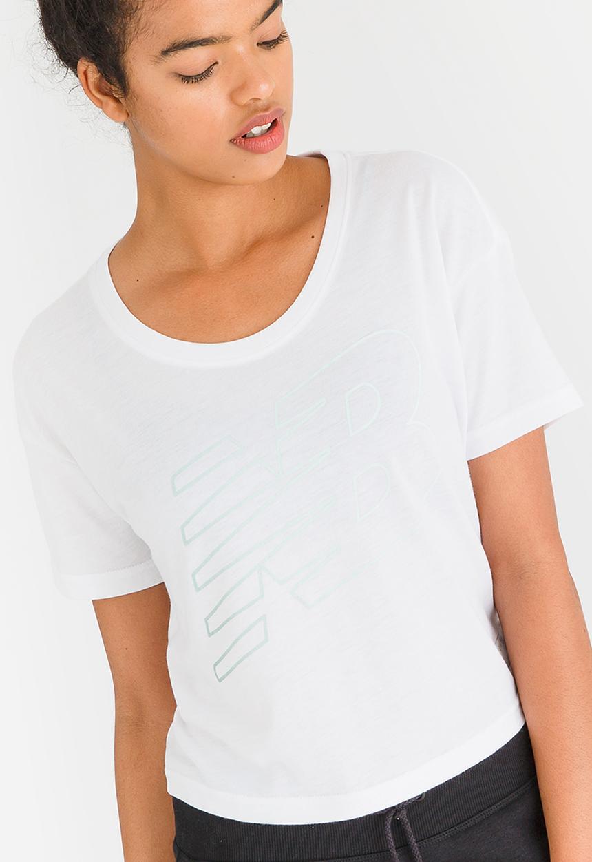 New Balance  - NB Athletics Cropped Tee White