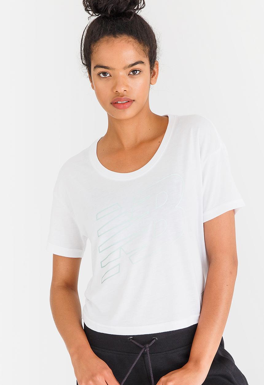 New Balance  - NB Athletics Cropped Tee White