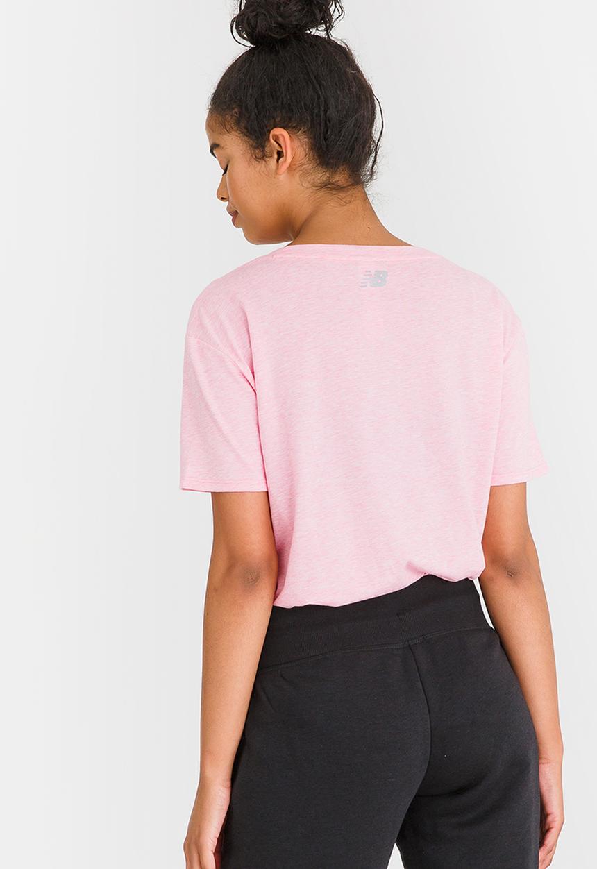 New Balance  - Tech SS Graphic T-shirt Mid Pink