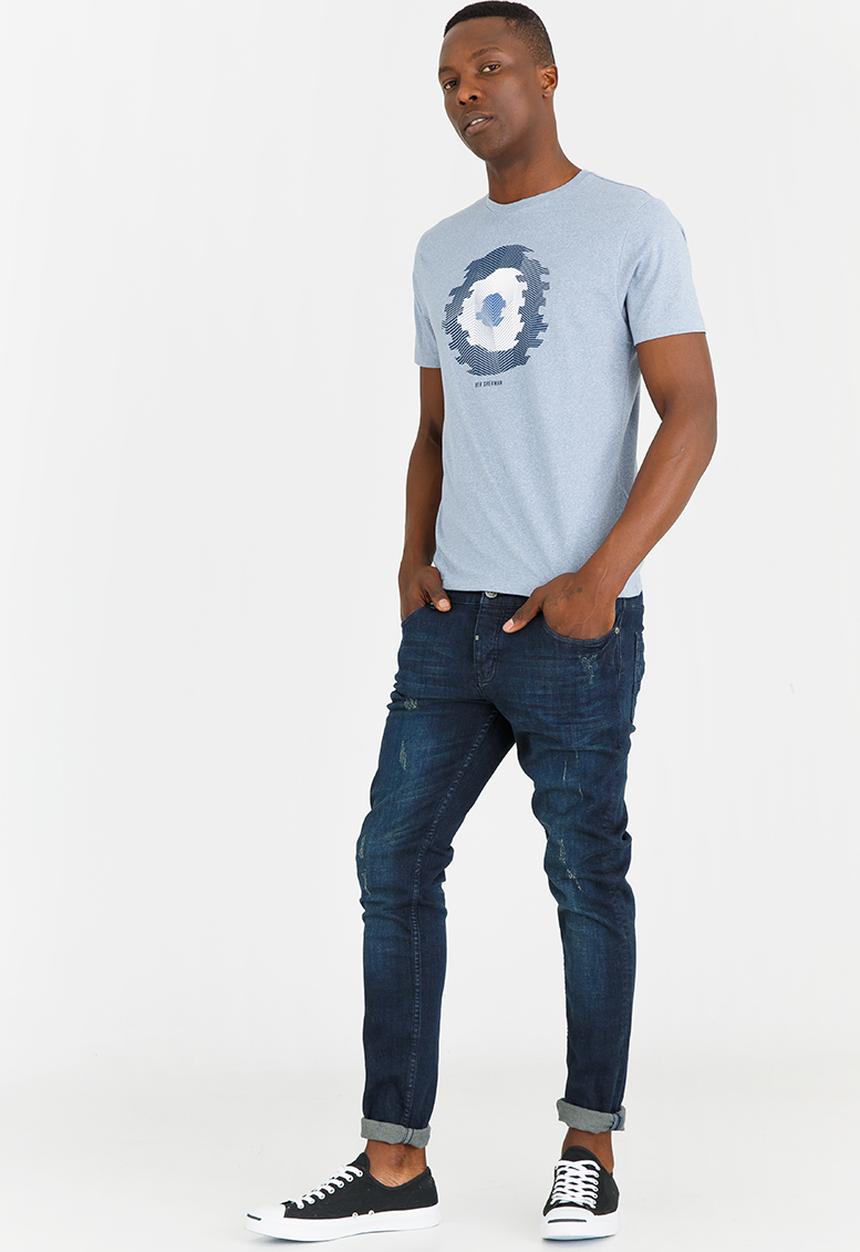 Ben Sherman - Blurred Target Tee Blue