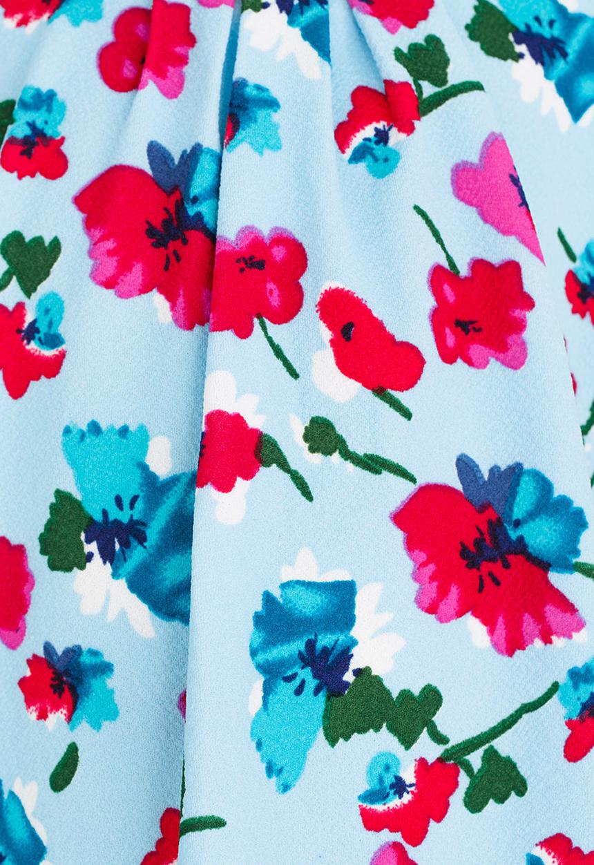 See-Saw - Shift Dress with Front Pleat Detail Multi-colour