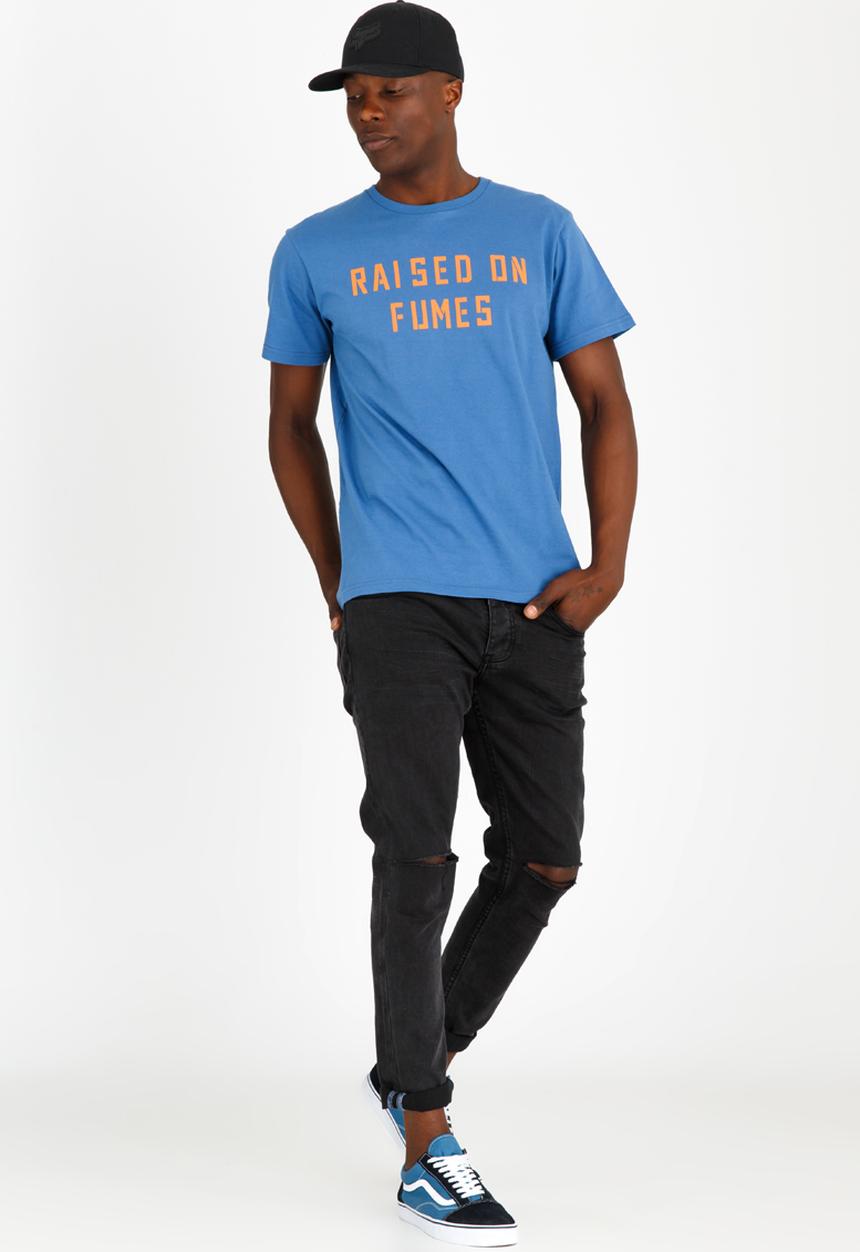 Fox - Raised On Fumes Tee Blue