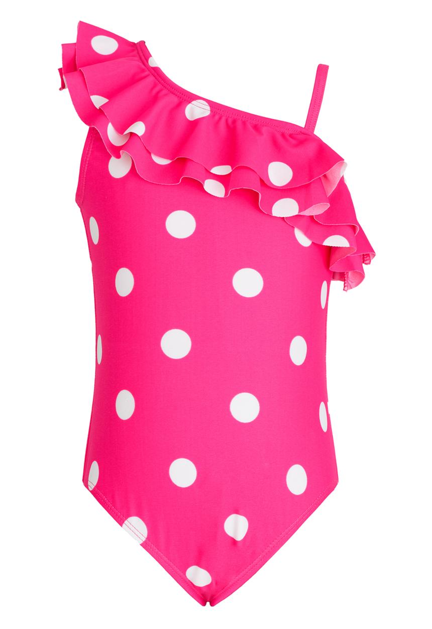 Pop Candy - Spotted Full Piece Swimsuit Mid Pink