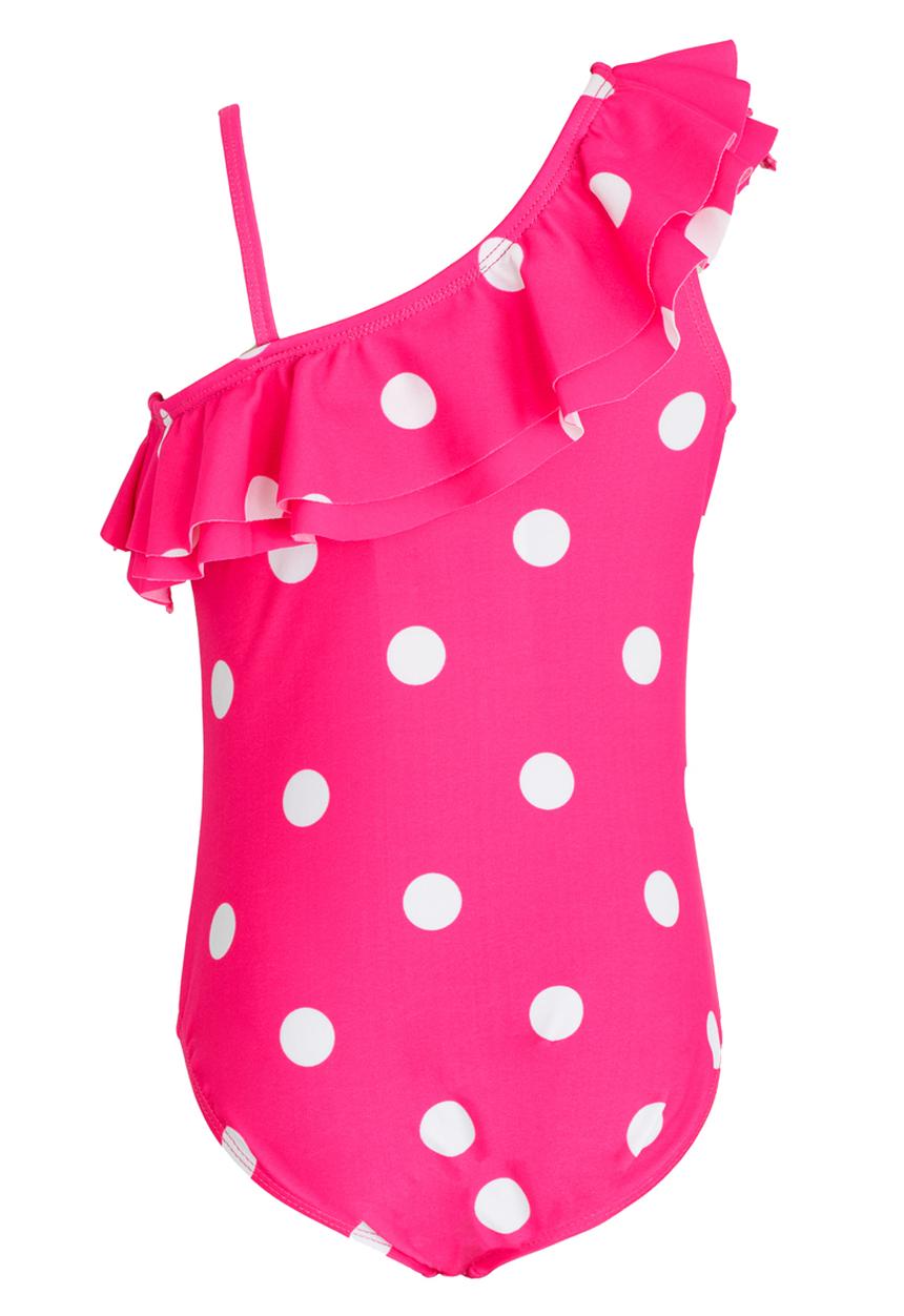 Pop Candy - Spotted Full Piece Swimsuit Mid Pink