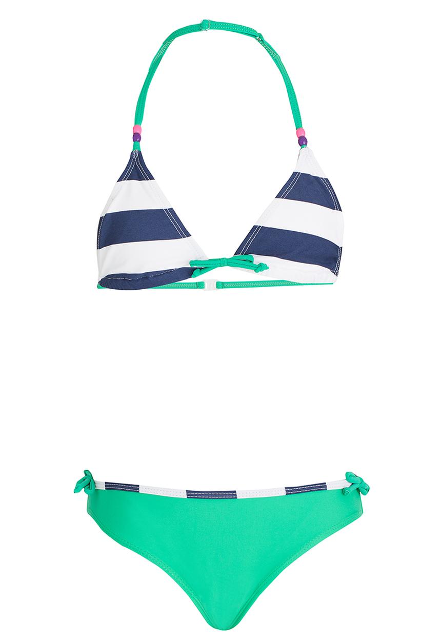 Pop Candy - Stripe Bikini Mid Green