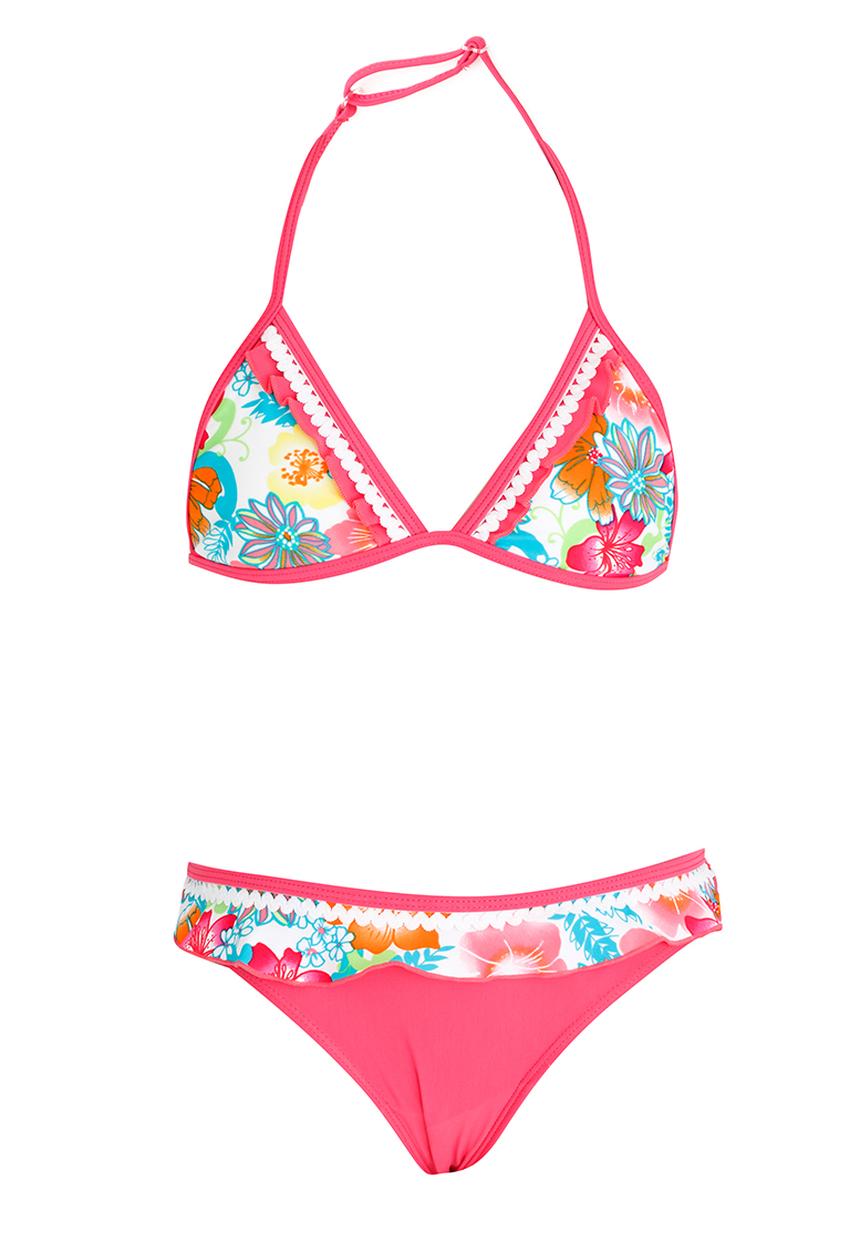 Pop Candy - Floral Print Bikini Mid Pink