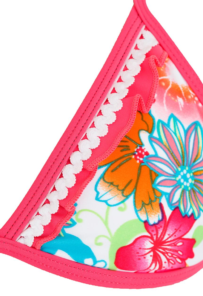 Pop Candy - Floral Print Bikini Mid Pink