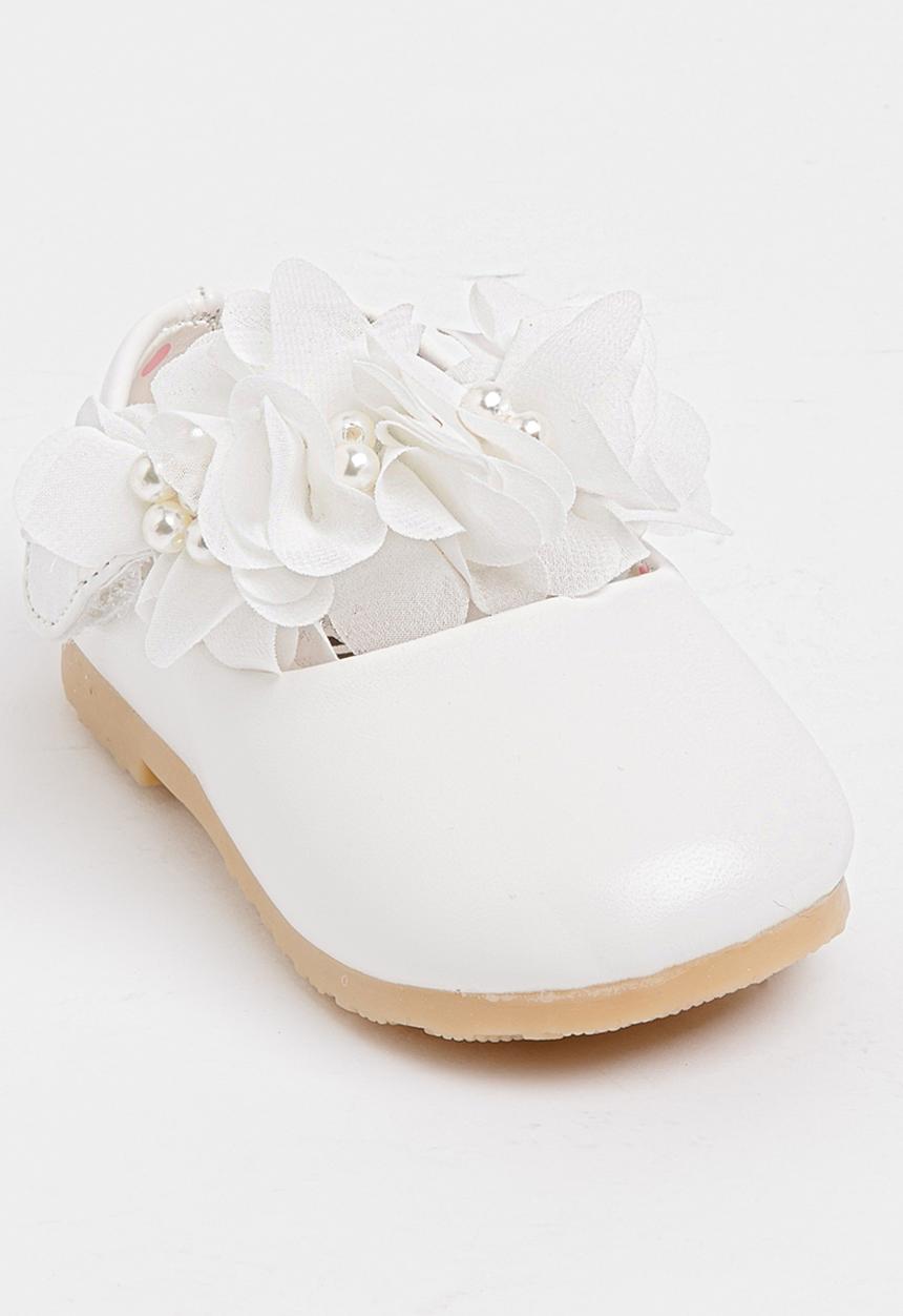 Pop Candy - Flower Pumps White