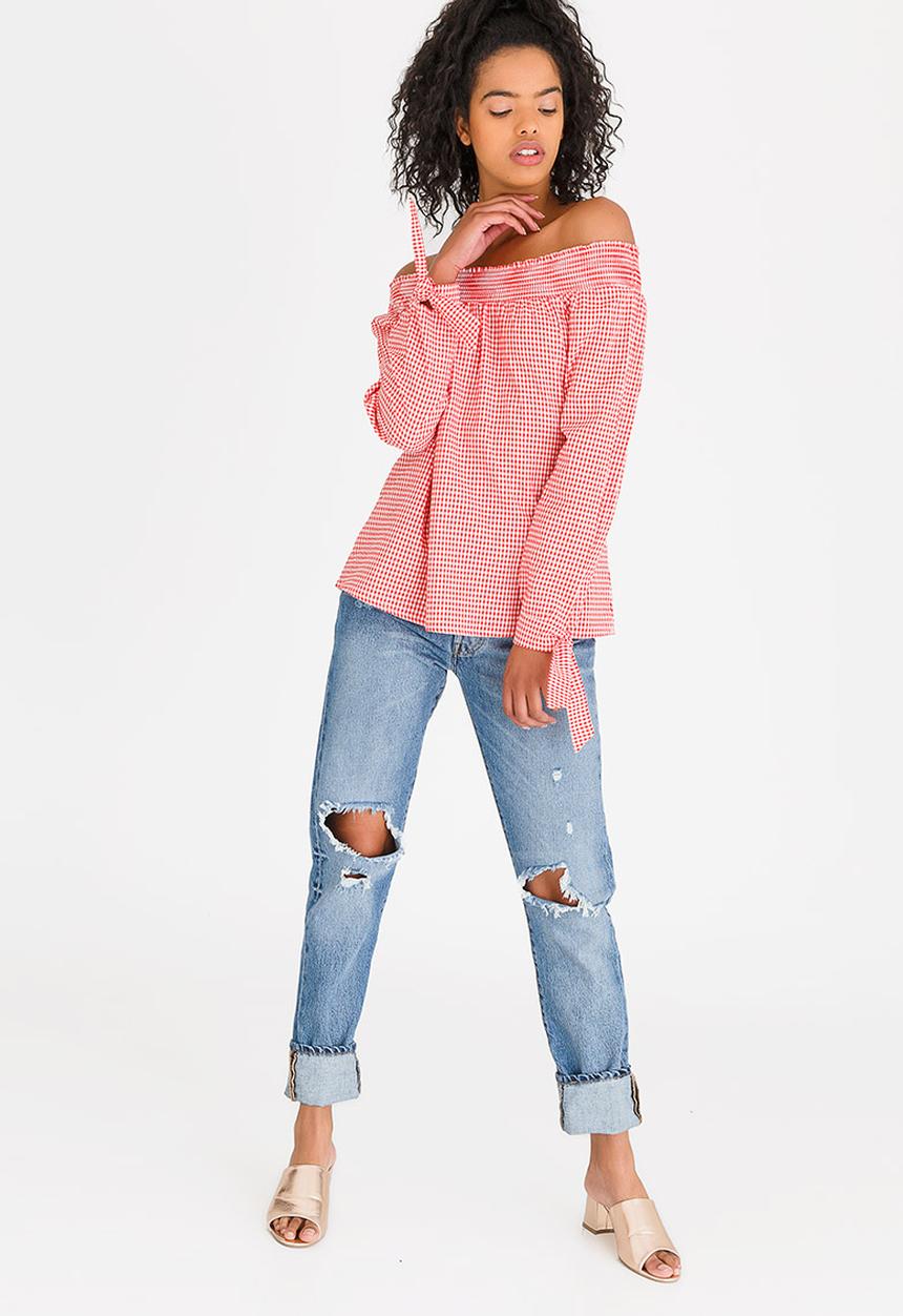 c(inch) - Bardot Blouse Red