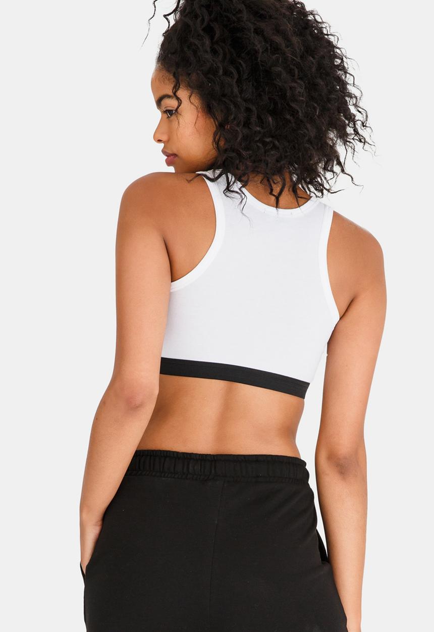 c(inch) - Sports Luxe Cropped Top White