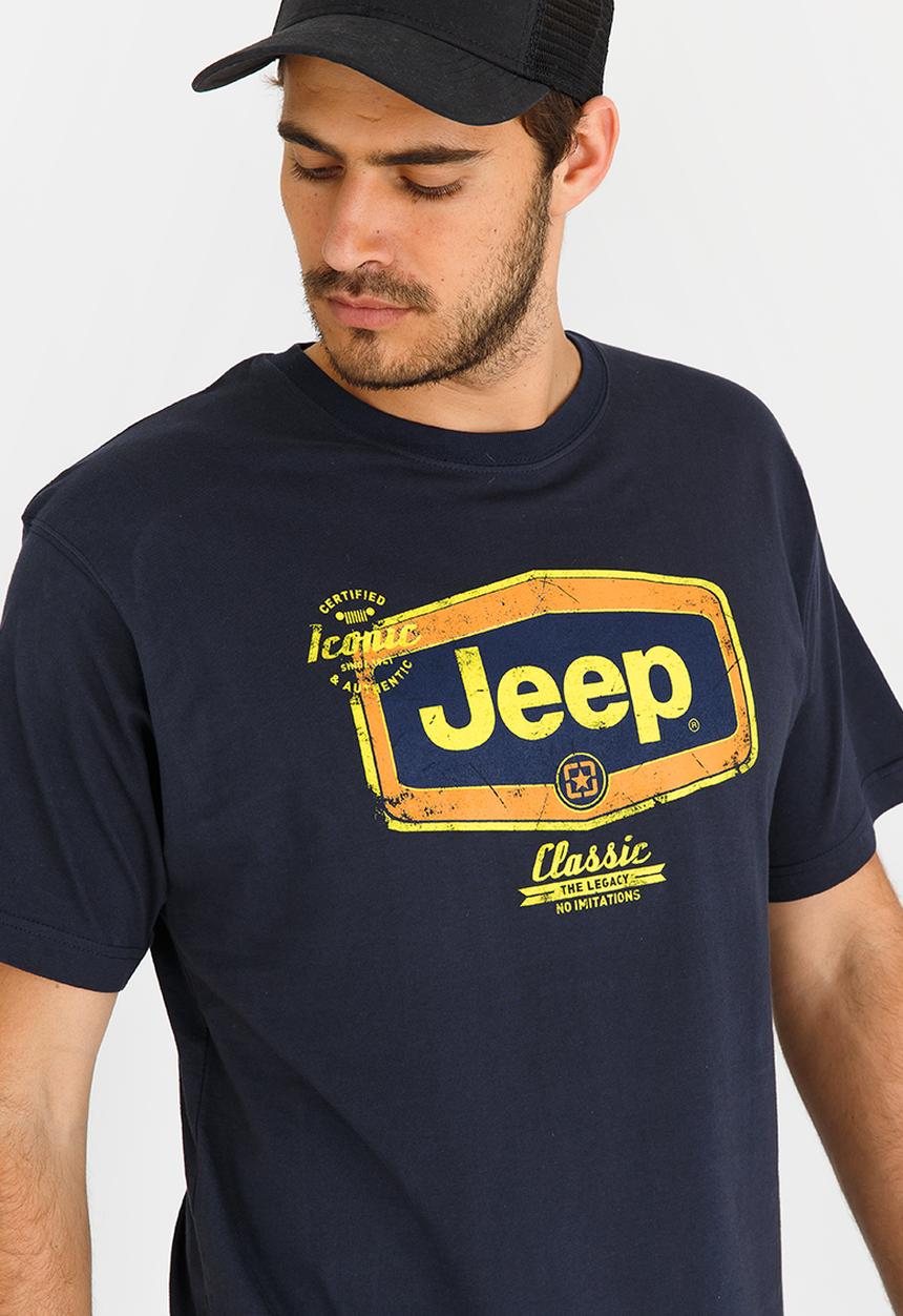 JEEP - Printed Tee Navy