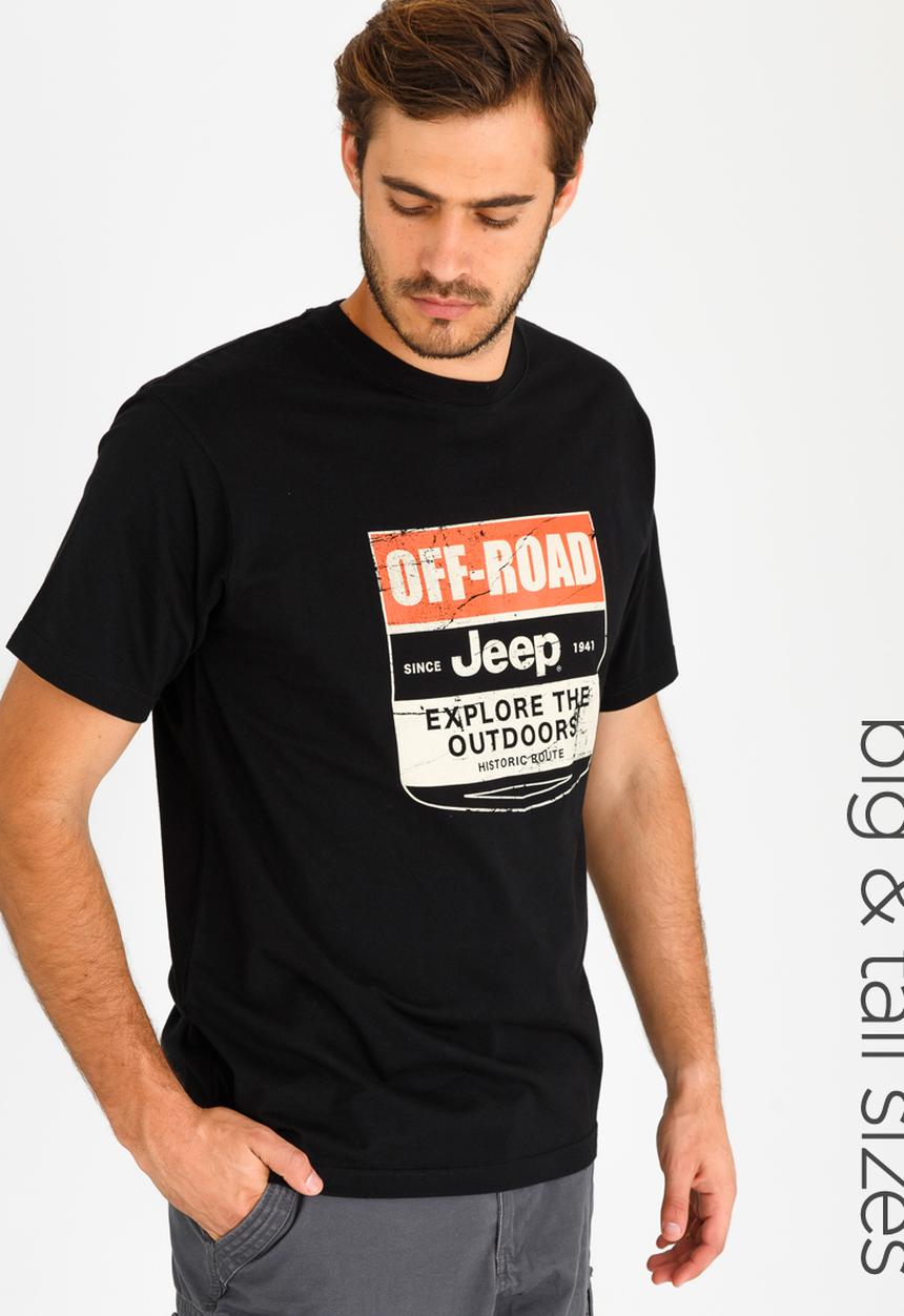 JEEP - Off Road Printed Tee Black