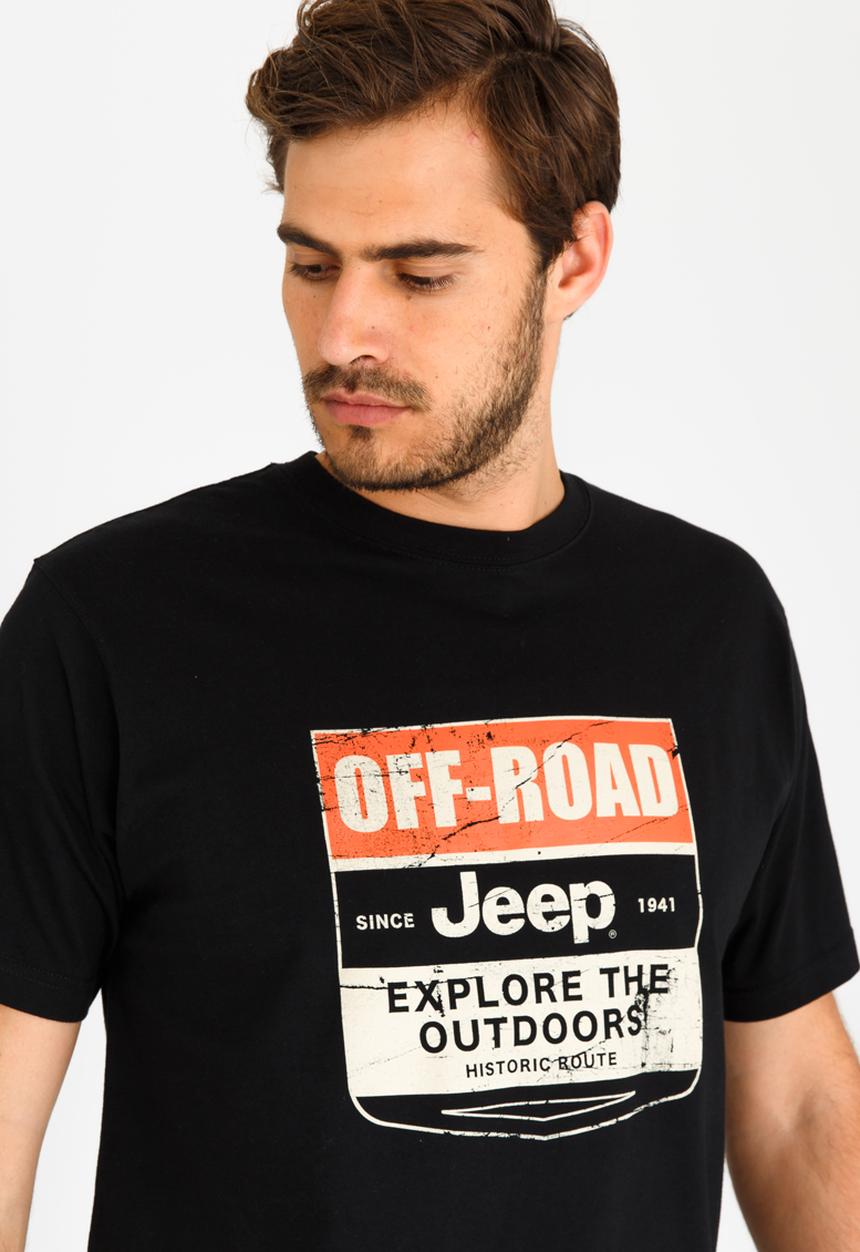 JEEP - Off Road Printed Tee Black