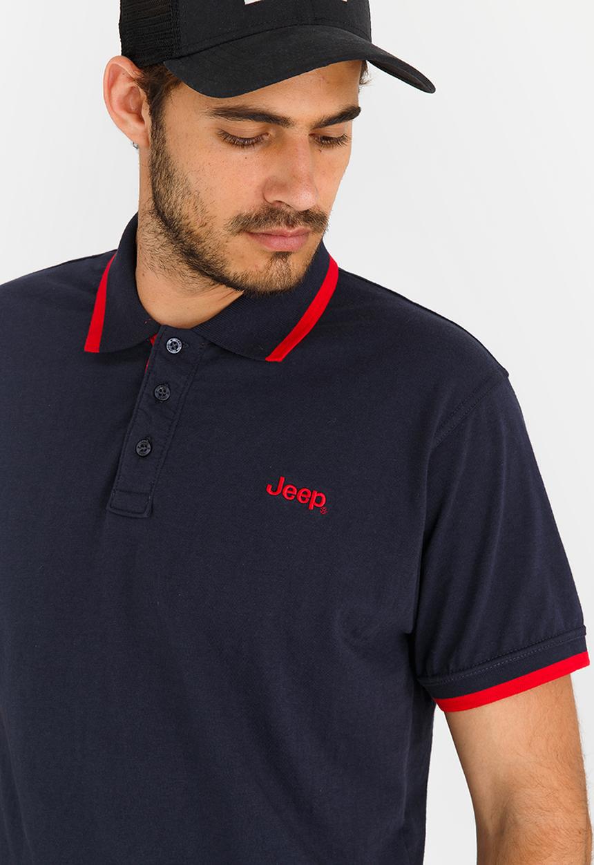 JEEP - Single Jersey Plain Golfer Navy