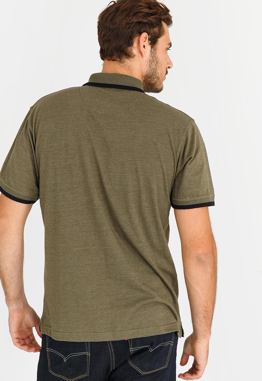 JEEP - Single Jersey Plain Golfer Khaki Green