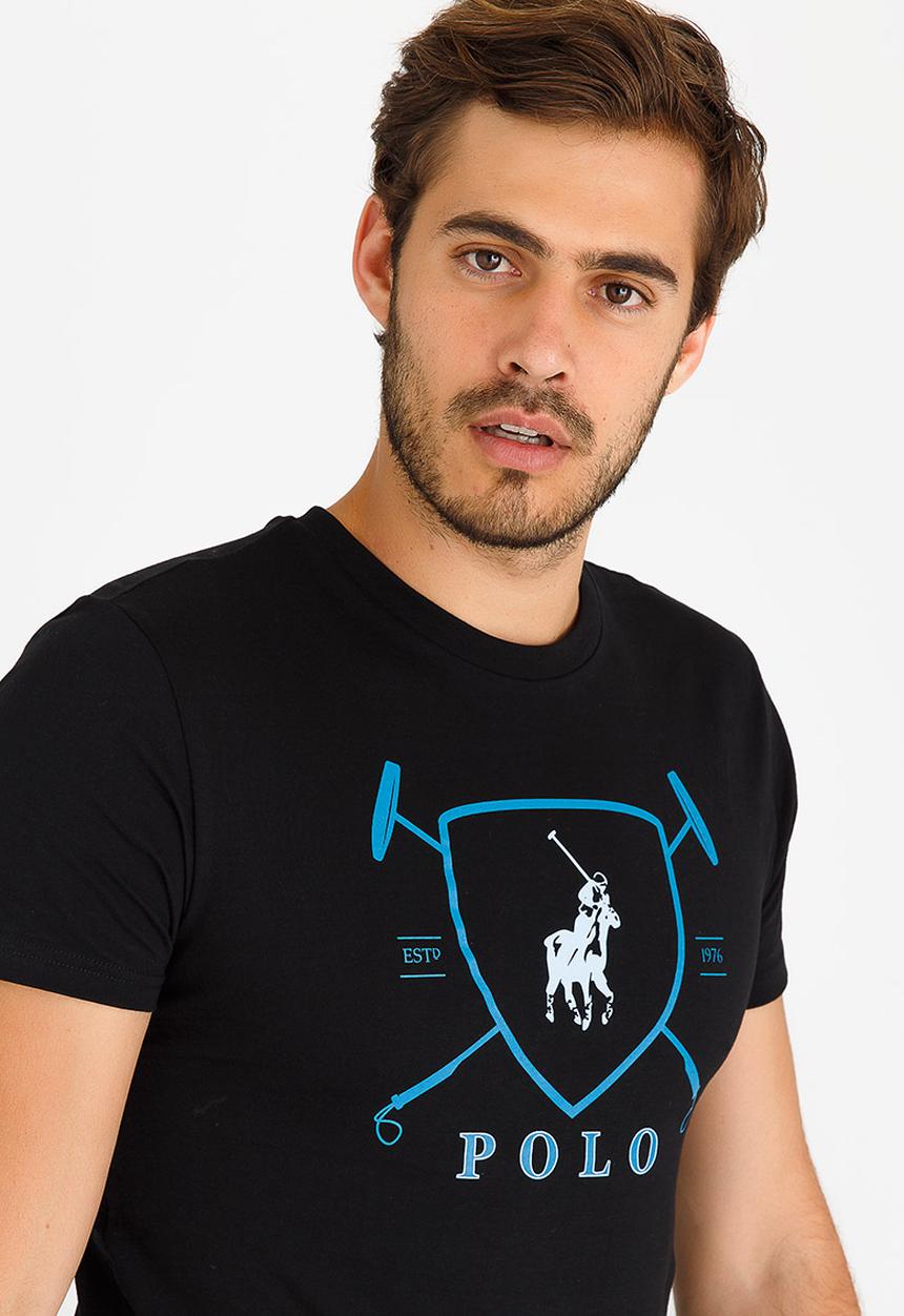 POLO - Classic Print T Shirt Black