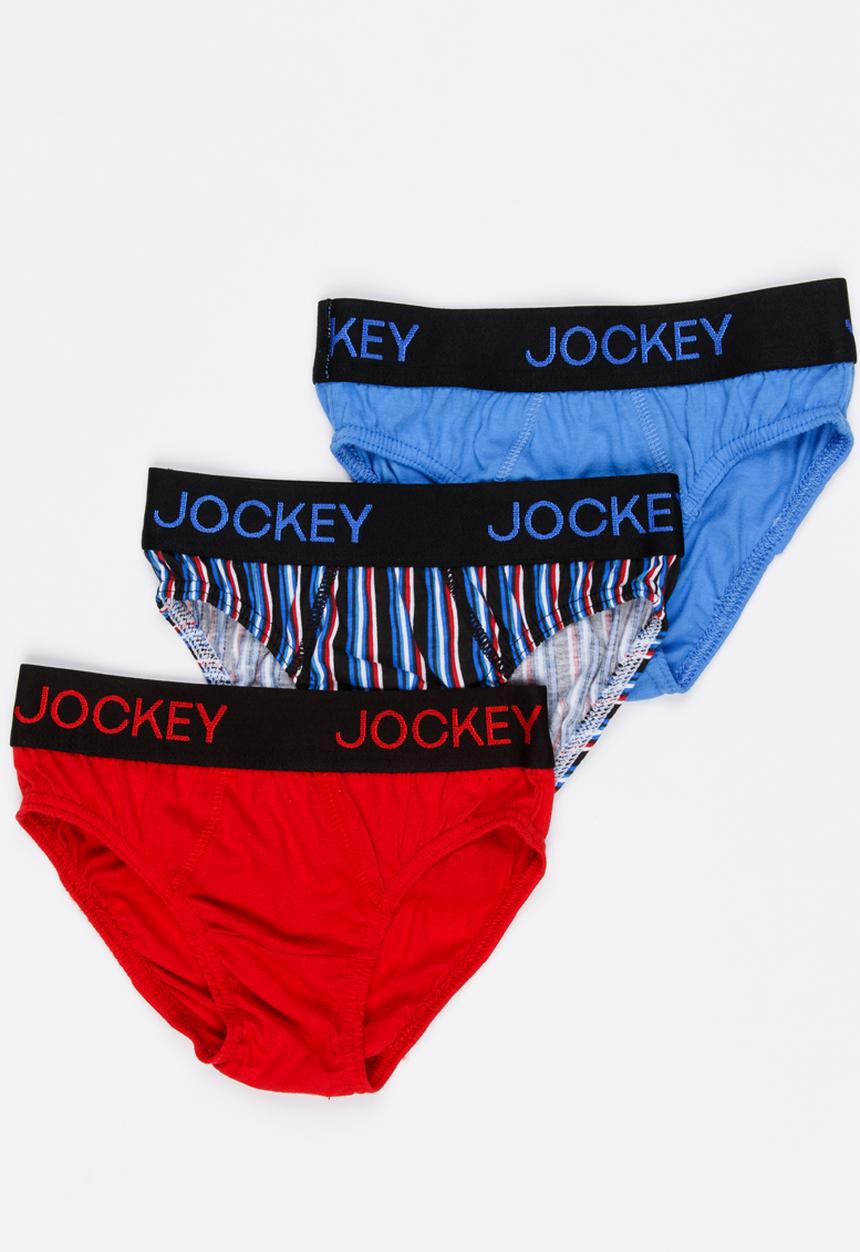 Jockey - 3 PK Fancy Boys Jockey Brief Multi-colour