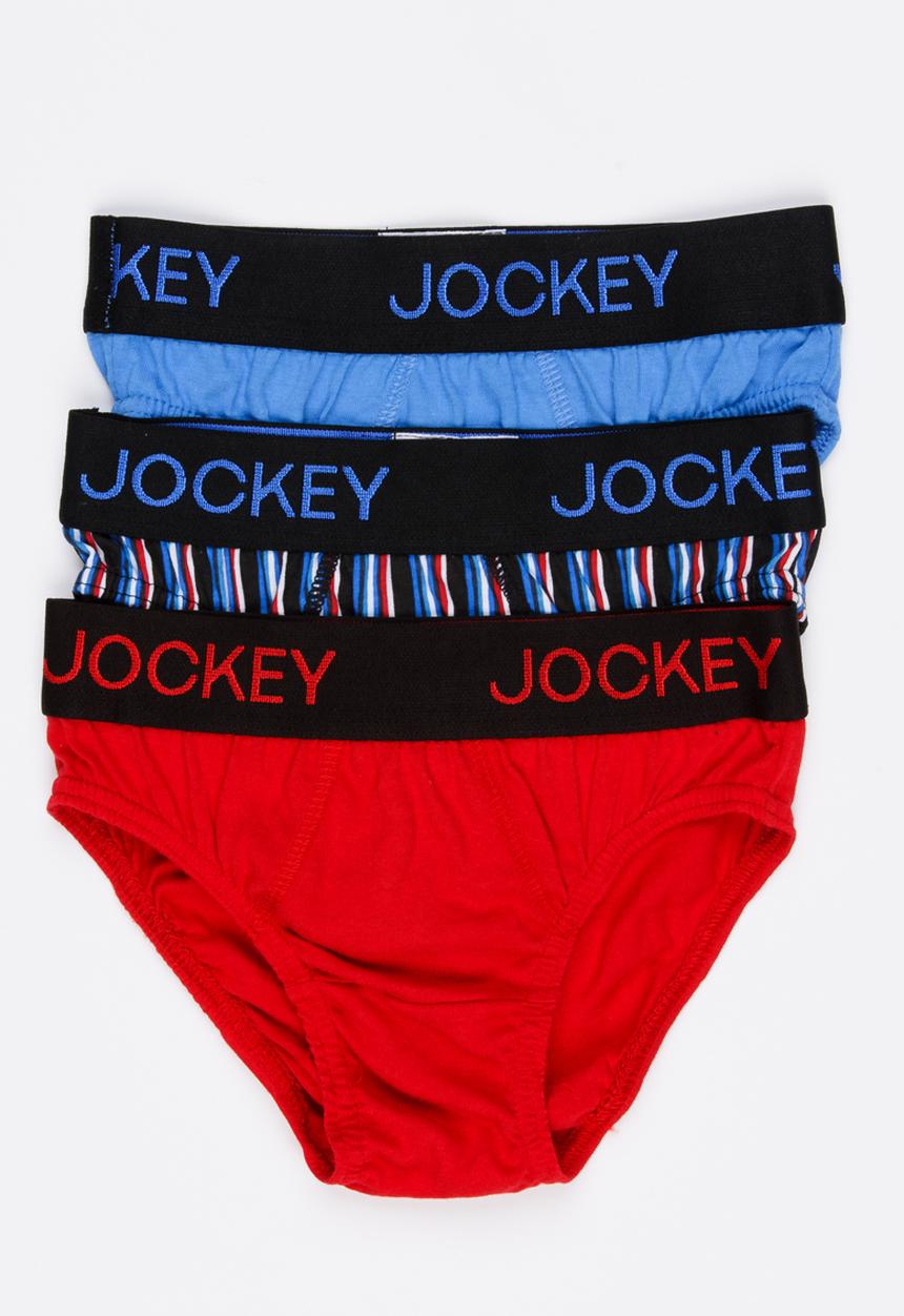 Jockey - 3 PK Fancy Boys Jockey Brief Multi-colour